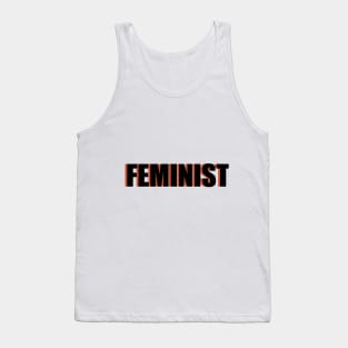 FEMINIST (red-ish orange) Tank Top